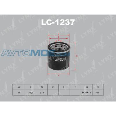 Фильтр масляный LC1237 LYNXauto (фото №1)